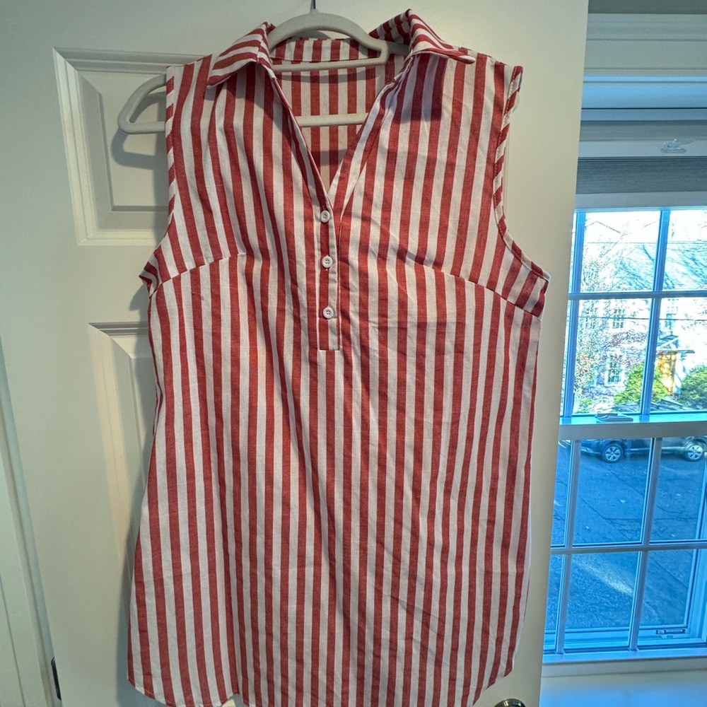 Red stripped dress